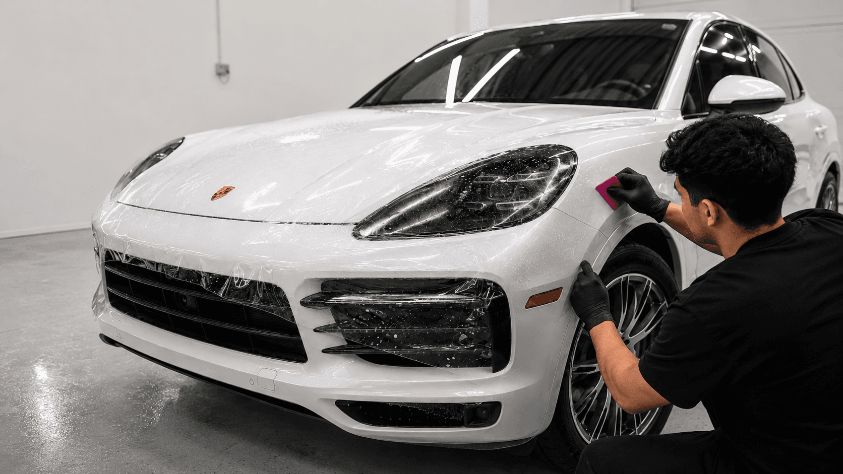 Partial front paint protection film installation in Chantilly VA